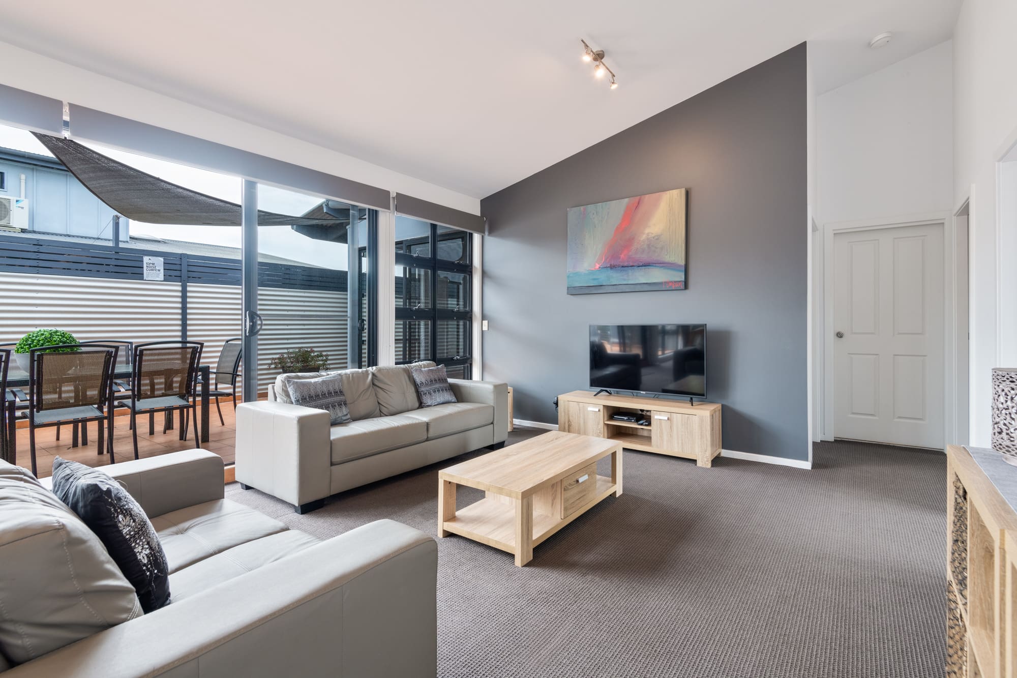 Nautilus Jervis Bay: living room in Plantation Jervis Bay holiday apartment